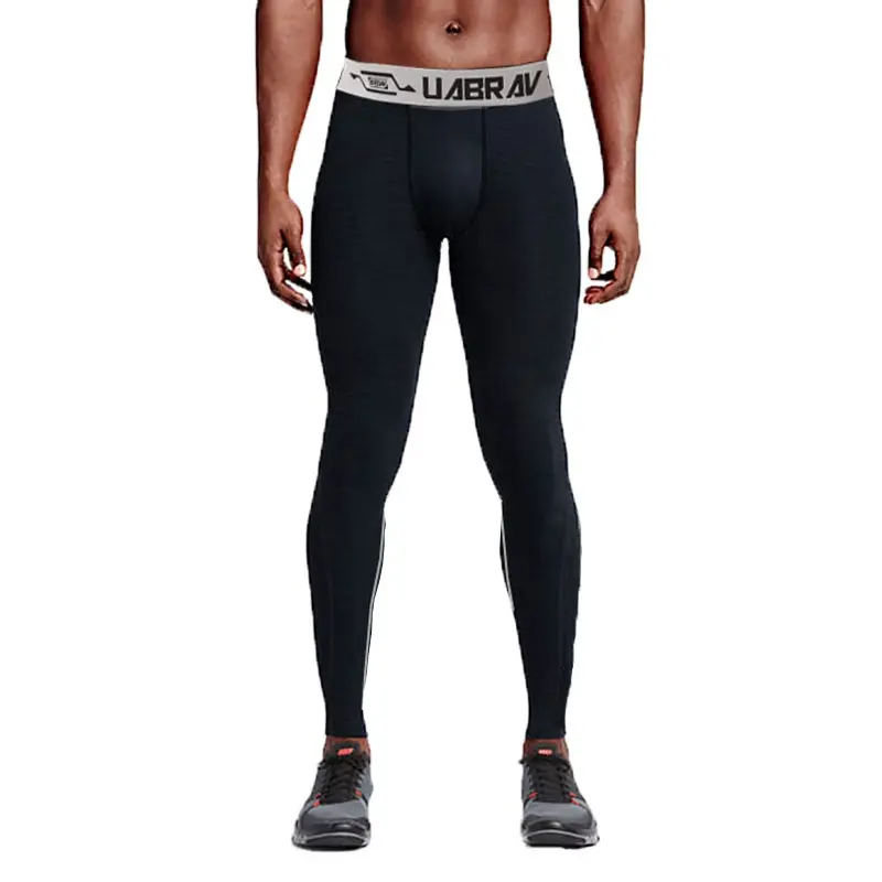 Men's Autumn Winter Fleece-Lined Nylon Mesh Compression Tights - French Terry Thermal Base Layer, Anti-Odour, Biomechanical Second Skin Support for Running, Basketball
