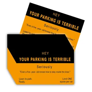 Cartoon Parking Violation Card, 50pcs/set Funny Interesting Cartoon Parking Violation Themed Card, Party Supplies Cosplay Decorative Card for Home Daily Use, Summer Essentials