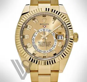 Discontinued Rolex - Sky-Dweller - Champagne Arabic Dial - 18K Yellow Gold - Oyster Bracelet 2016
