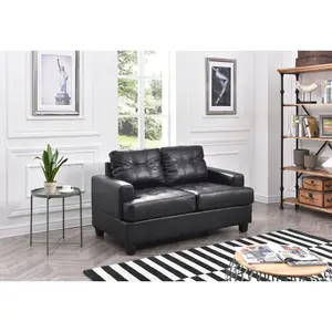 [SOIYELIFE] Stylish Transitional Black Loveseat For Two Cool furniture