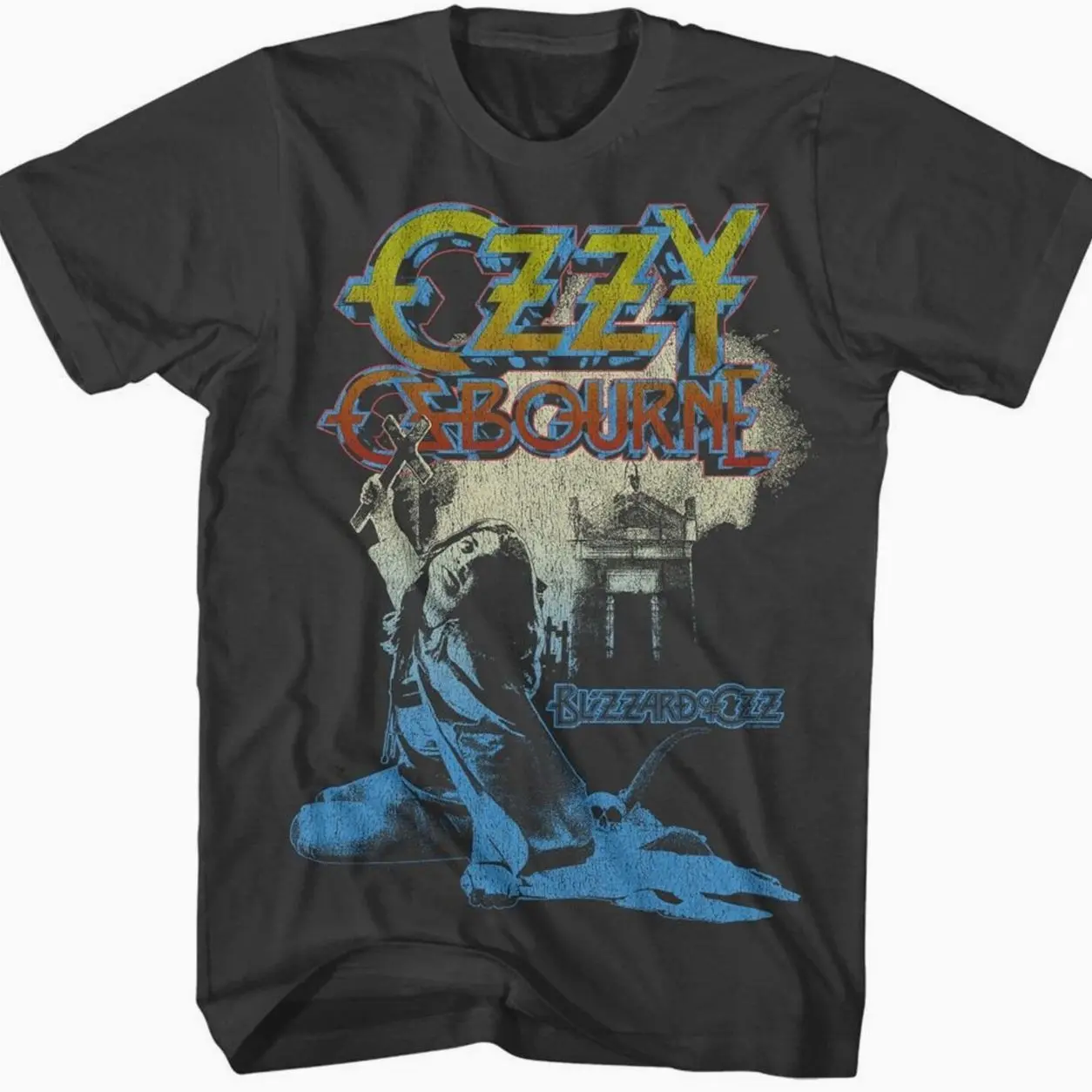 Gildan Ozzy Osbourne Blizzard Of Ozz Smoke T-Shirt D5G