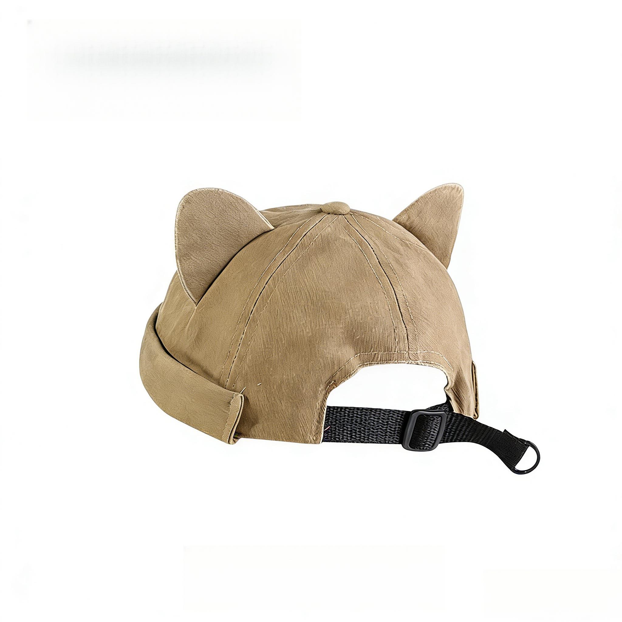 Vintage washed and distressed beanie hat, adjustable skullcap, hipster summer sun hat suitable for daily commuting