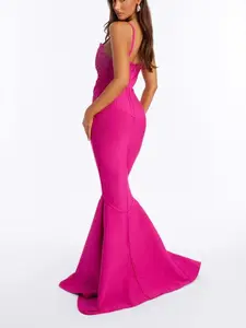 Monique Bandage Mermaid Maxi Dress - Magenta