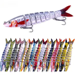 8 Section Swimbait 18g Sinking Lure Realistic Swimming Action for Bass Trout Fishing Tackle Bags of Soft Bait
