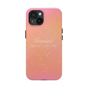 Gemini Zodiac Sign iPhone Case | Tough Phone Cases for Protection and Durability, May 21st - June 21st, Astrology Gift, Custom