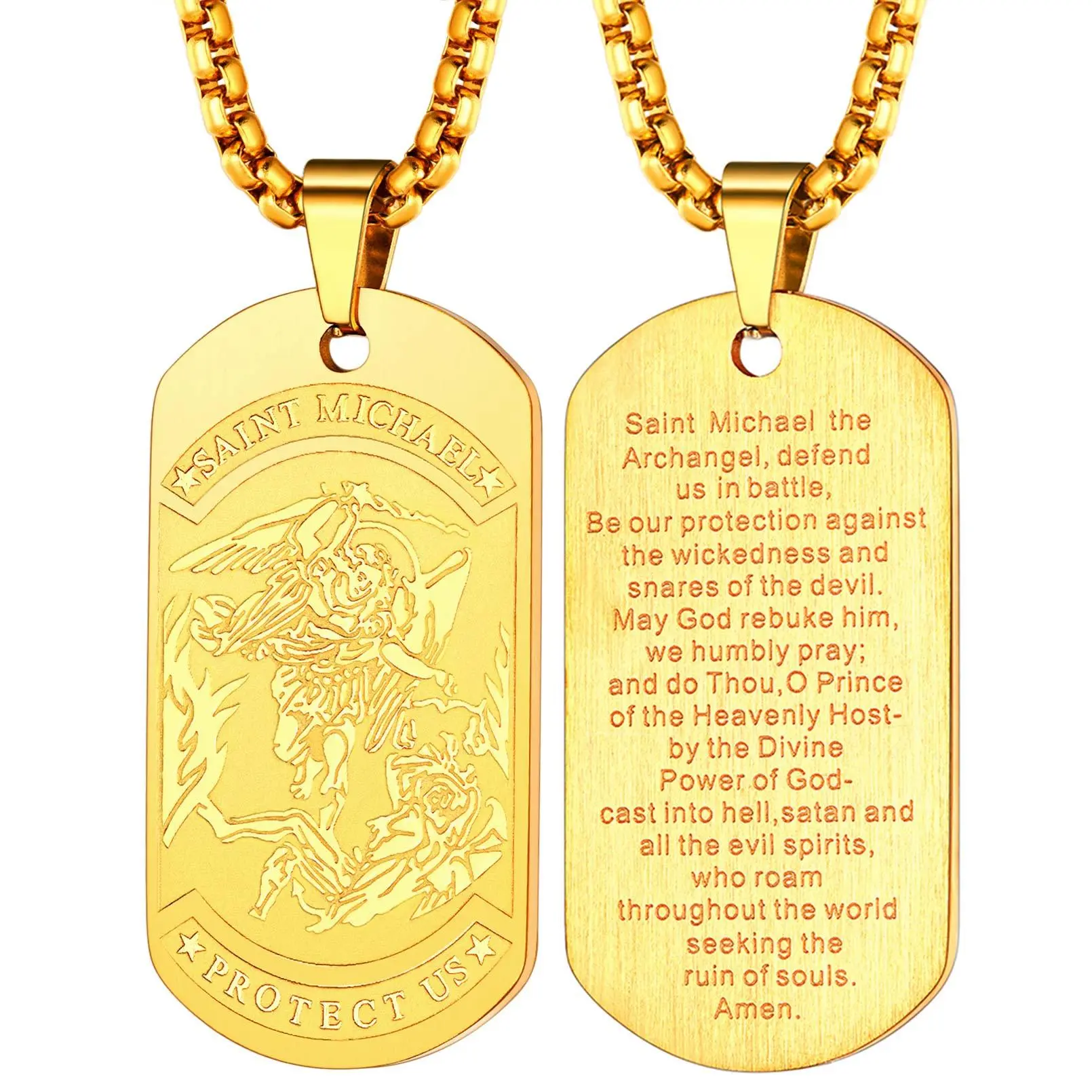 Dog Tag Pendant -Golden