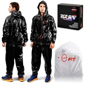 Dripp Fit Sauna Suit Premium Ultra Strong Sweat Suit for Men and Women Includes Machine Safe Wash Bag XX-Large Long Sleeve Autumn Fitness