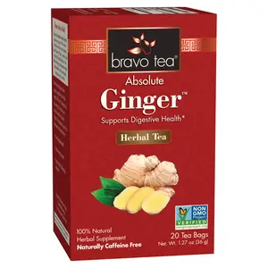 Bravo Tea Ginger Root herbal tea caffeine free