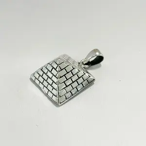 Sterling Silver 925 Pyramid Pendant Charm