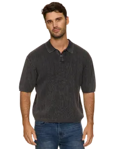 GAFFNEY VINTAGE WASHED SWEATER POLO