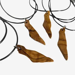 Olive Wood Land of Israel Necklace | ArtistaV