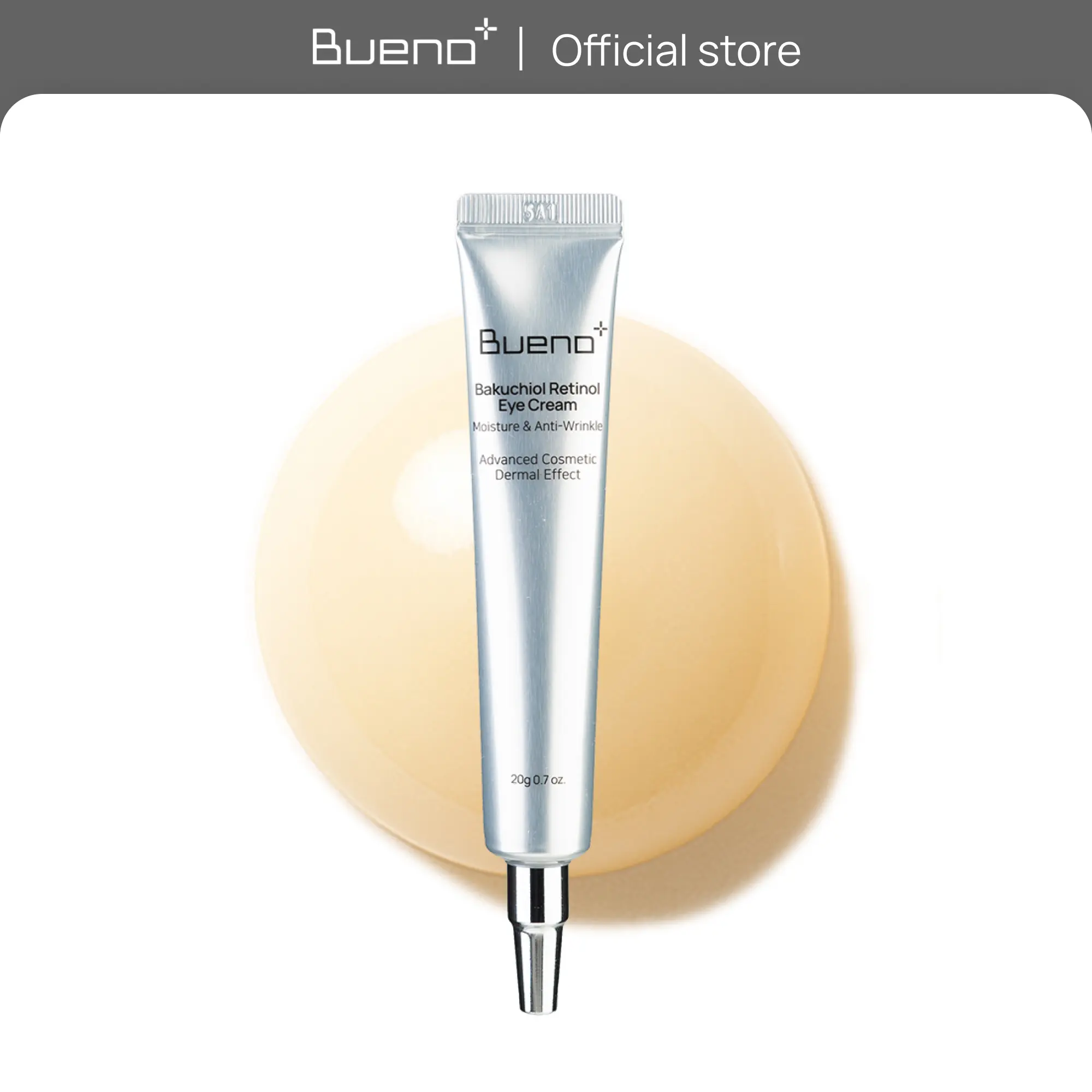Bueno+ Bakuchiol Retinol Eye Cream 0.7 fl.oz (20g) | Eye Cream for Dark Circles, Puffiness & Wrinkles