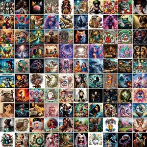 10pcs/20pcs/30pcs DIY Diamond Painting Kit, Animal & Character Patterns, Full Drill Art Set for Wall Decor, Beginner Friendly Gift, DIY Kits