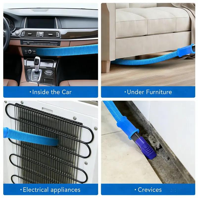 1 Piece Dryer Vent Cleaner Hose Only, Universal Vacuum Attachment for Dryer Lint Removal, Flexible Deep Cleaning Hose, Prevents Fire Hazards for Home Laundry