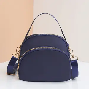 Trendy Solid Color Quilted Crossbody Bag for Women, Lightweight Nylon Shoulder Bag Casual Purse for Travel Shopping Fitness Outdoor Daily Use