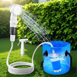 2025 Upgraded Portable Outdoor Shower - Rechargeable Handheld Shower Pump with 3 Spray Modes for Camping, Car Washing & Pet Bathing