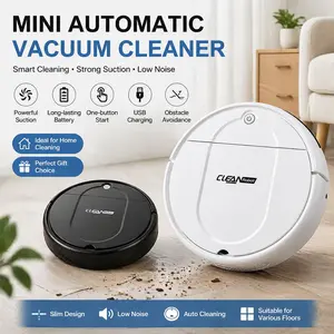 Mini Automatic Robot Vacuum Cleaner – Compact Home Cleaning, USB Charging, Low Noise, Smart Suction, Perfect Gift