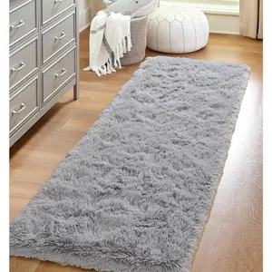 Fluffy Runner Rugs for Bedroom Living Room,2x6 Hallway Runner Rugs, Non Slip Soft Shaggy Bedside Rug Carpet for Dorm Nursery Girls Room Home Decor