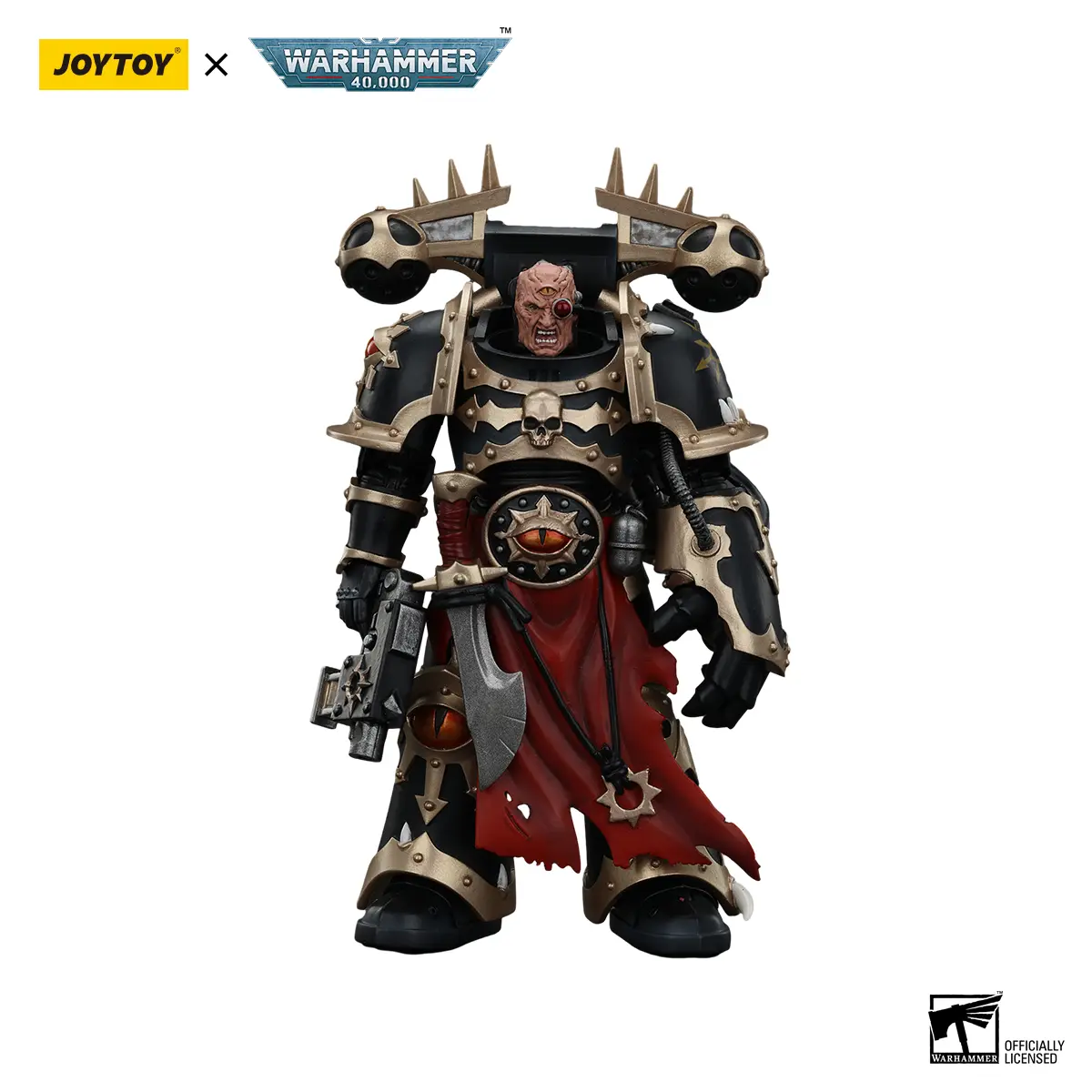 JOYTOY Warhammer 40000 1/18 Chaos Space Marines Black Legion Chosen Action Figure JT00966, Unisex Toy for 12+ Year-Old Fans, with Detailed Accessories Including Bolt Pistol and Power Fist