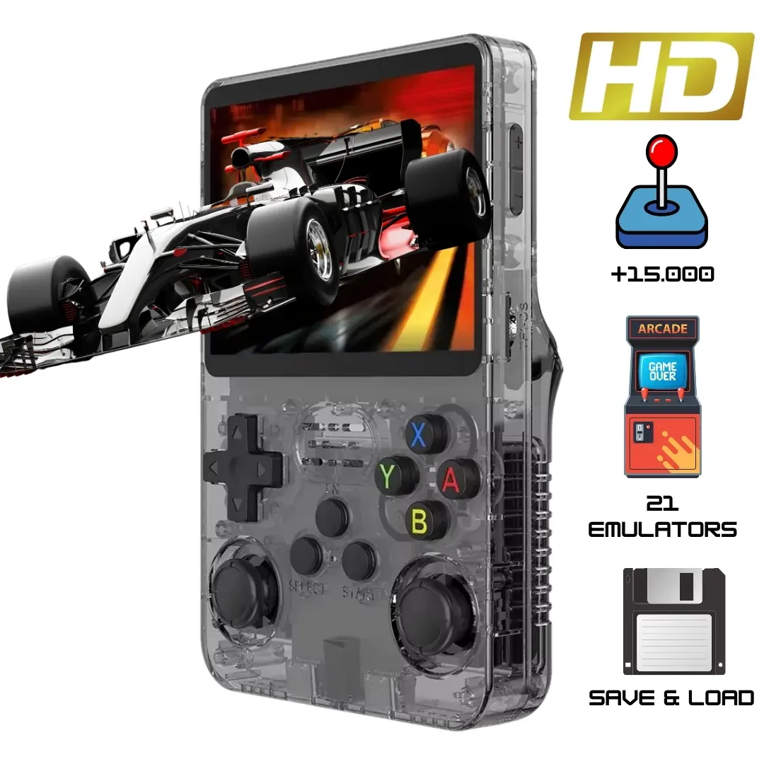2024 Latest RGB20S R36S PS Retro Console Mini Portable Video Handheld Game Players 64G 15000 Classic Video Game Player R36S 3.5, Support Linux and Garlic Dual Stylem Christmas Screen Charging Chip Compact Joystick Lithium Protection Chargeable Mini Retro