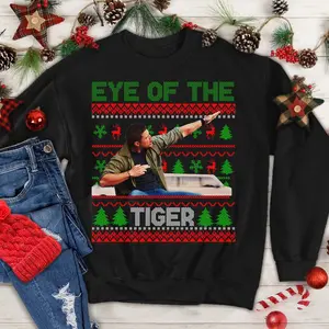 Eye Of The Tiger Sweatshirts, Dean Winchester Shirt, Christmas Sweatshirt Movie, Christmas Holiday Tee, Vintage Movie