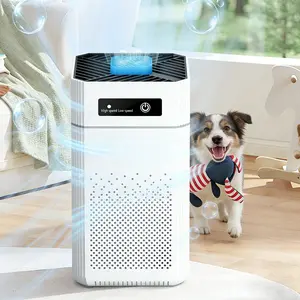 Portable bedroom HEPA air purifier, 22dB silent operation, 360° air intake system, sleep mode, triple filtration,blue night light, suitable for household air purification against pet allergies, viruses and dust