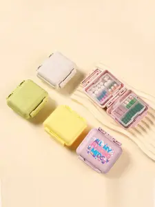 Mini Six-Compartment Portable Medicine Box, Small Drug Organizer, Fun 'my All Medicines' Pill Case, Vitamin Storage, Weekly Use