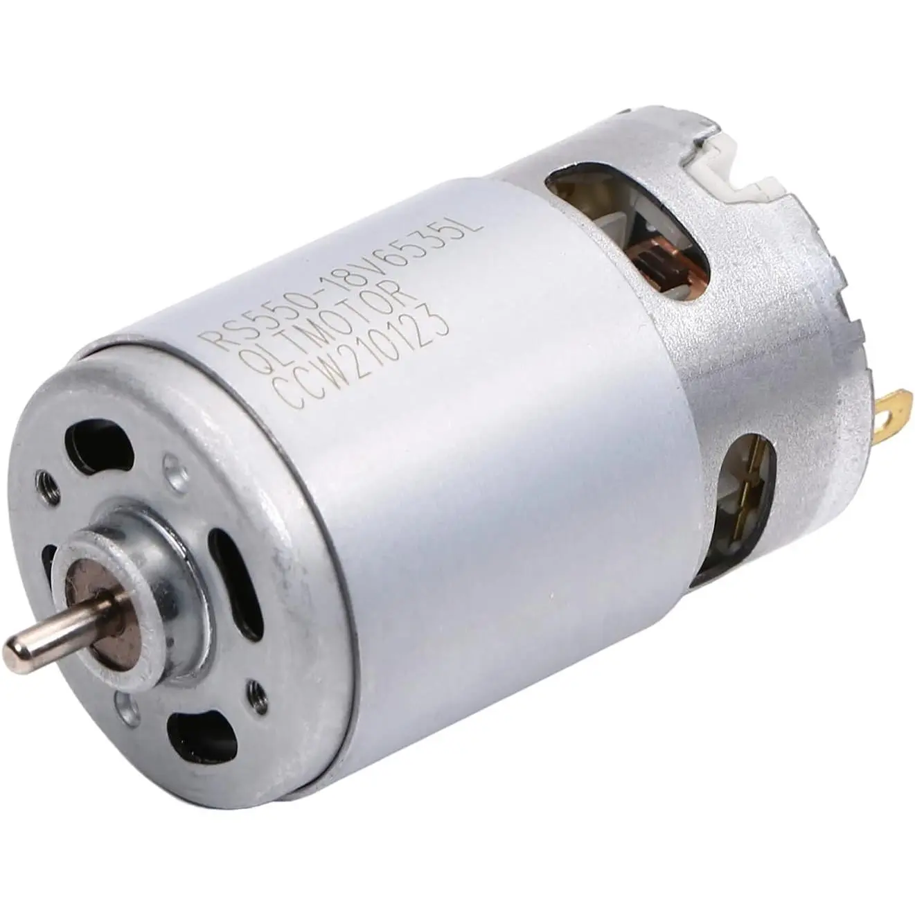 18V DC High-Speed Motor, 20500RPM Round Shaft, 3.35"x1.42" (85x36mm) Lightweight Motor for DIY Projects, Drills, Robots, Drones, Airplanes