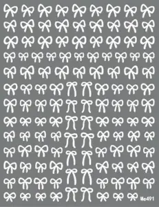 White Bow Stickers