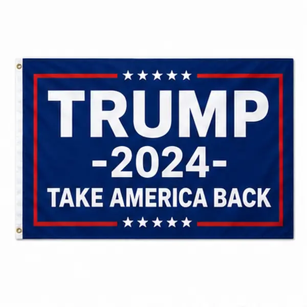 Trump 2024 Take America Back Flag with Reinforced Grommets, Patriotic Outdoor Banner