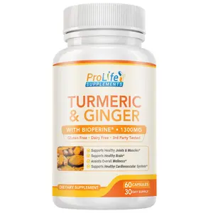 Turmeric & Ginger with Bioperine, Black Pepper for Max Absorption, 95% Curcuminoids, Immune Cardio Support.