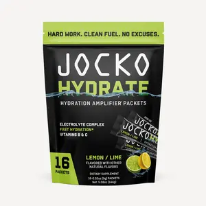 JOCKO Hydrate Sticks - Healthcare Fitness Supplement Beverage Hydration Electrolyte Powder Drink
