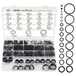 1050 PCS O-Ring Kit, 21 Sizes Metric Nitrile Rubber for Auto, Faucet, Plumbing, Air/Gas Sealing, Oil & Heat Resistant Assortment