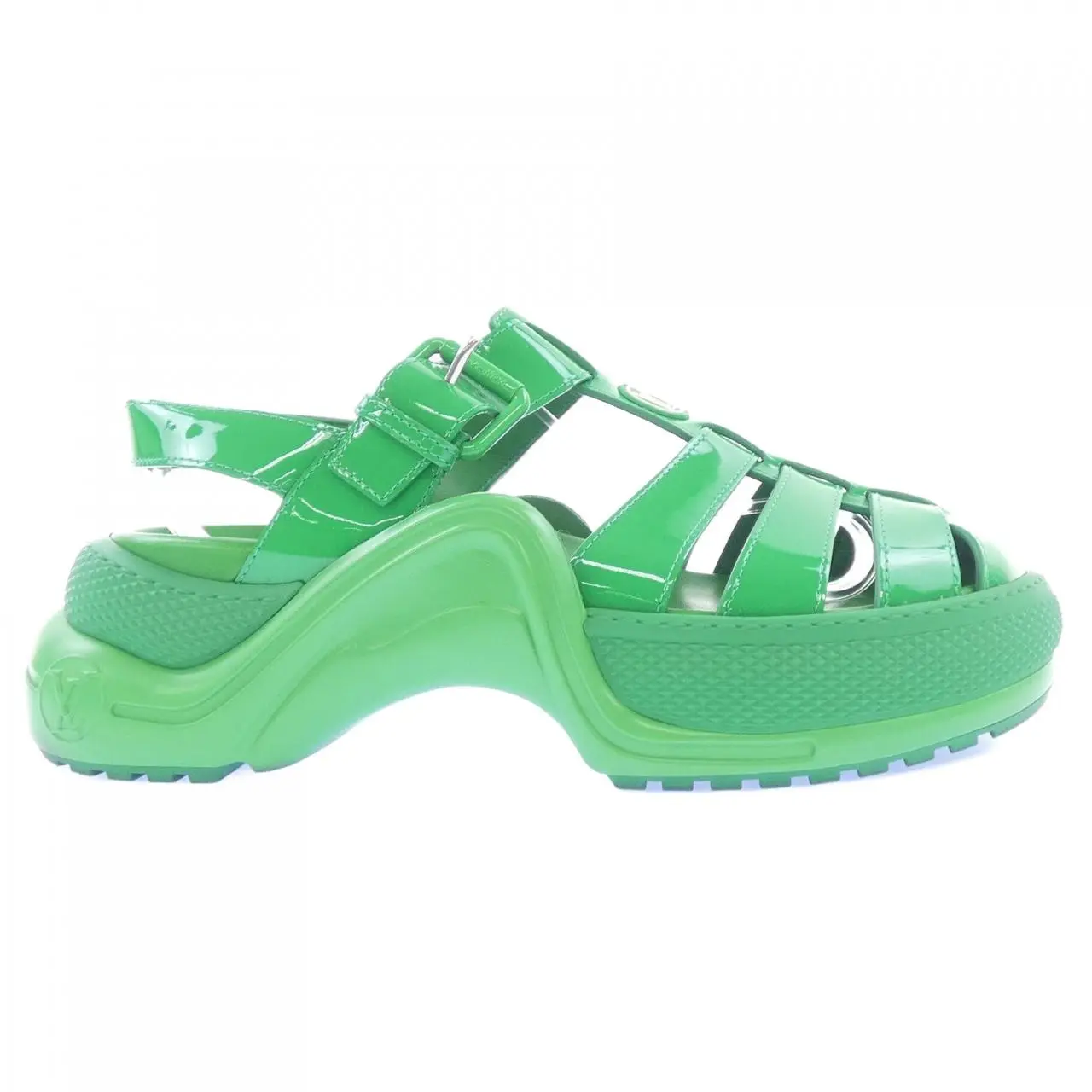 Pre-owned Louis Vuitton Patent Leather Small Leather Goods LV Archlight Patent Calf Leather Sandals