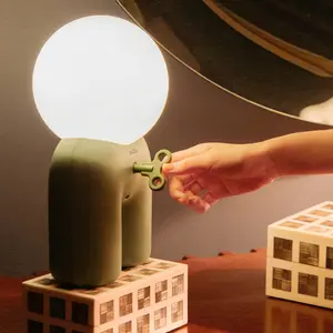 Buddy Portable Mood Lamp Arvin - Rechargeable LED Table Light with 8 Gradient Colors & Winding Key Control for Energy Focus & Daily Routines