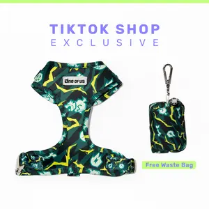 Zoomerang Dog Harness - Adjustable & Breathable Dog Harness, Camo inspired Dog Collar, Green Dog Collar