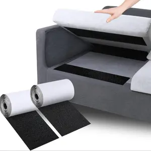1set(2 Rolls) Couch Cushion Grip Tape Keep Couch Cushions From Sliding - Non Slip Cushion Pads, 4in X 6.5 FT Heavy Duty Strips With Adhesive For Fabric, Outdoor Patio Cushions, Hook And Loop Anti Slip