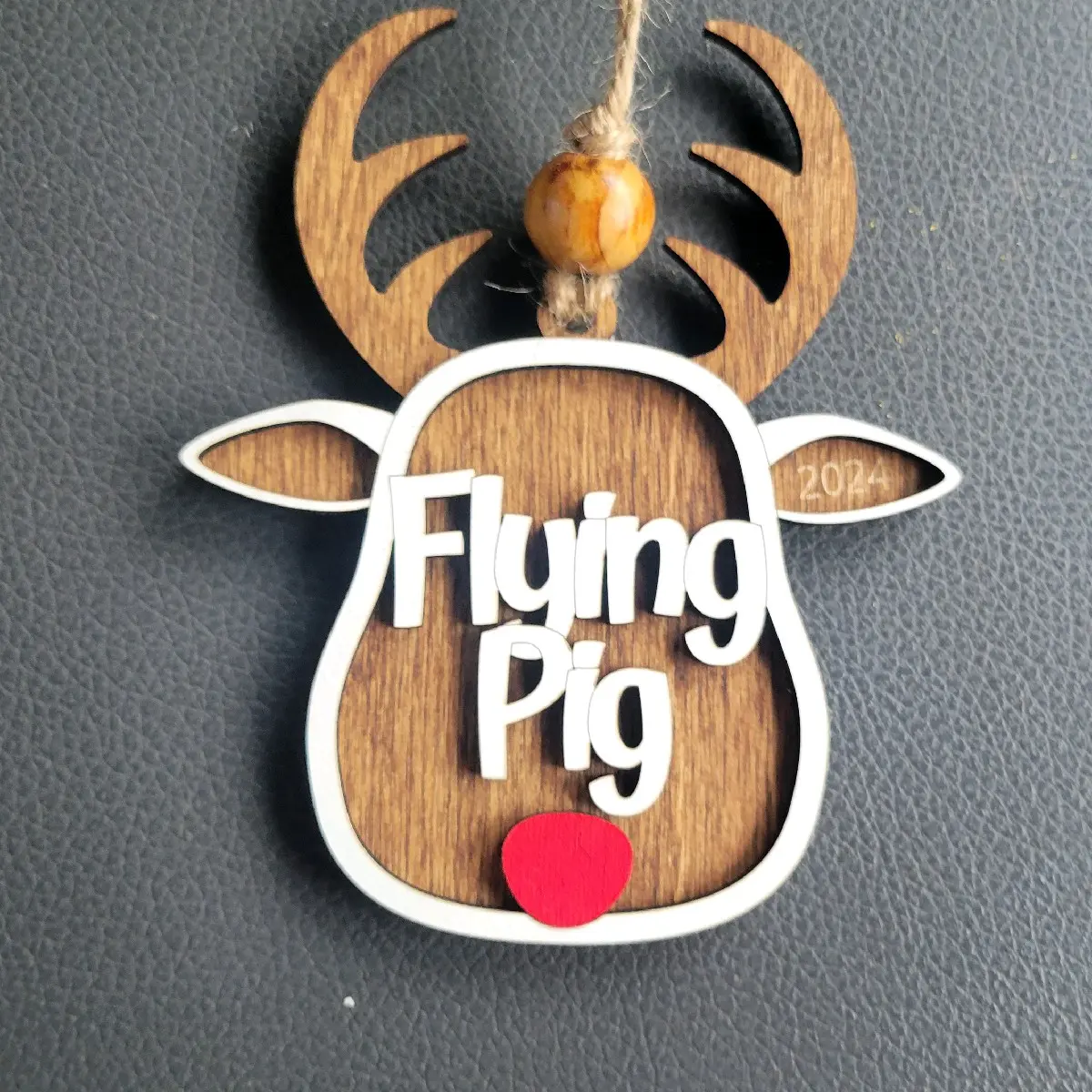 Personalized Name Reindeer Ornament for Christmas Tree Decoration