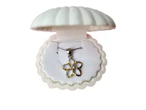 Plumeria Flower Necklace – Sterling Silver Necklace With Gold Plated Pendant | Romantic Gift