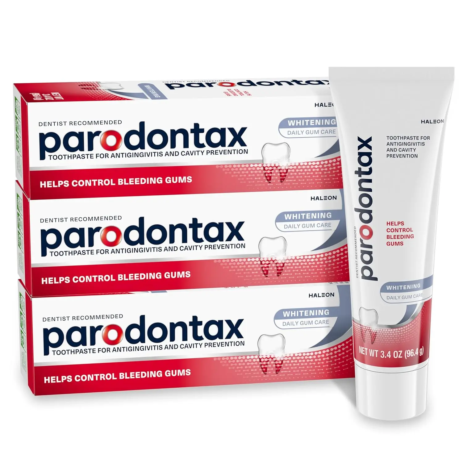 Teeth Whitening Toothpaste To Help Bleeding Gums, Gum Toothpaste For Gum Health, 3.4 Oz x 3 Stannous Fluoride Plaque Bacteria Anticavity Gingivitis