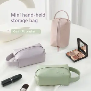 Portable Mini Storage Bag, Mini Makeup Bag with Zipper Cosmetic Bag, Small Square Coin Purse Portable Toiletry Bag