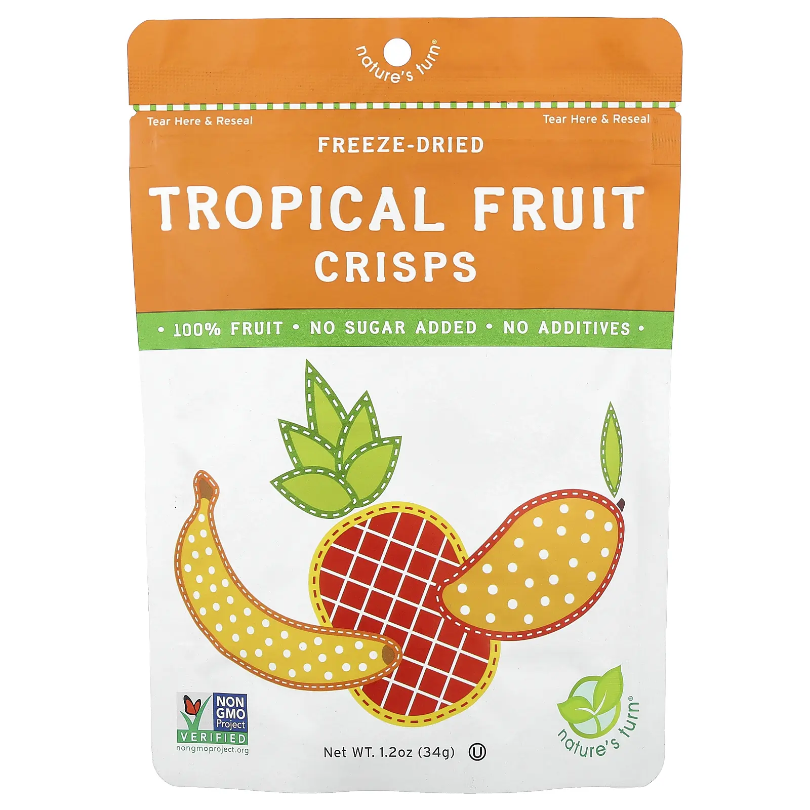 Nature's Turn Freeze-Dried Tropical Fruit Crisps, 1.2 oz (34 g)