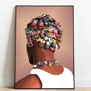 Black Man, Black Art, Black Girl Art, Black Woman Wall Art, Black Wall Art, Black Woman Art, Black Man Wall Art Poster (UNFRAMED)