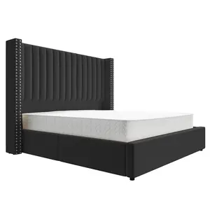 [MothersDayGift]AMERLIFE Bed Frame Lift Up Storage Bed, Velet Upholstered BedFrame with Storage Underneath/No Box Spring Needed/Easy Assembly,Best Gift Ideas/Christmas Gifts