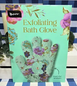 New Spring Floral Exfoliating Bath Glove