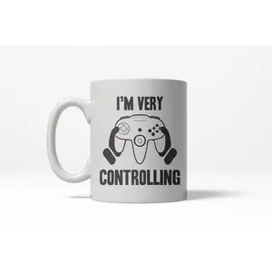 Very Controlling Funny Video Game Nerdy Electronics Controller Ceramic Coffee Drinking Mug - 11oz Funny Coffee Mugs Ceramic Printed Drinkware Cup