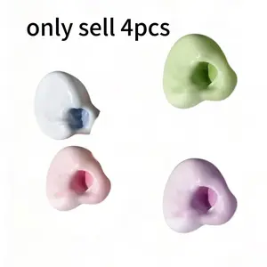 4pcs Coconut Oil Stress Ball, Glutinous Fidget Colorful Squeeze Squishys Shapeable Squishied Relief Cheese Snowball Sensory, vCrunchy Squishy Toy, Portable Squeeze Vacuum Stress Shapeable Ball Toys, Slow Rising Sand Glutinous Crunchy Stress Ball, Soft Mol