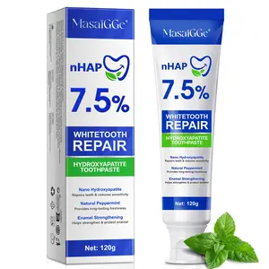 Hydroxyapatite Dental Care Toothpaste 120g, Protects Enamel, Fluoride-Free, Vegan, Brightens Teeth, Fresh Breath, Gentle Non-Irritating, Suitable for Sensitive Teeth