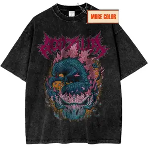 Godzilla Graphic Tee, Dark Fantasy Graphic Tee, Monster Heavy Metal Shirt,Movie Shirt, Crew Neck T-shirt, Trending T-shirt