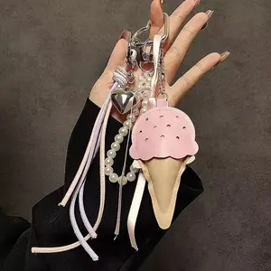 [A203] Macaron Ice Cream Suitable for Bag Trailer Car Key School Bag Pendant AirPods Headphone Case Hanging Accessories